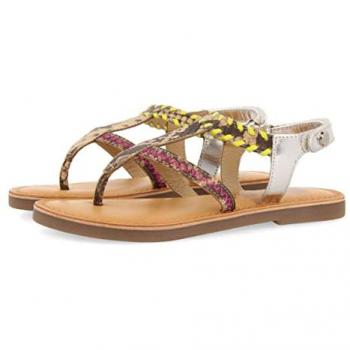 Gioseppo Sandalias Druillat Niña Piel Multicolor Animal Print y Neón 38 EU