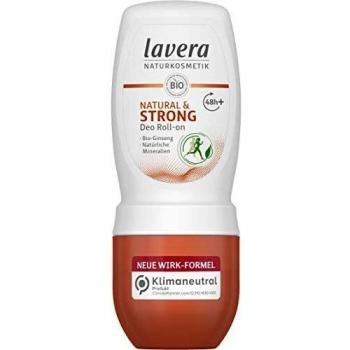 Lavera Natural & Strong Vegan Deo Roll-On 50ml - 48h Protection, Aluminum-Free, with Organic Ginseng & Natural Minerals