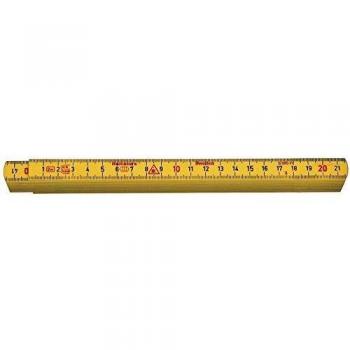 Hultafors G59-2-10 GU - Metro plegable de fibra de vidrio amarillo de 2 m x 15 mm