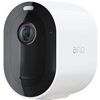 Arlo Pro4 Spotlight, cámara de vigilancia WiFi, Inalámbrico, Luz y sirena integrados, sensor de movimiento, audio bidireccional, visión nocturna de colores, no necesita de SmartHub, Blanco, VMC4050P