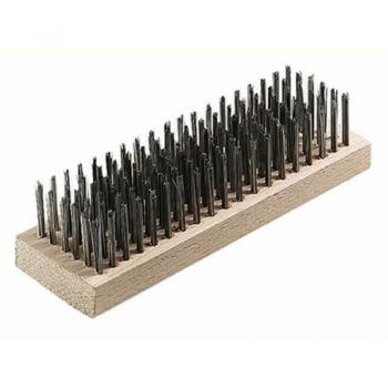 Cepillo rectangular de alambre Ironside 0,35mm 185x57 mm con 6 hileras