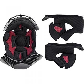 Forro Interior LS2 FF327 Challenger C y Almohadillas para Mejillas - Negro Rojo (2XS)