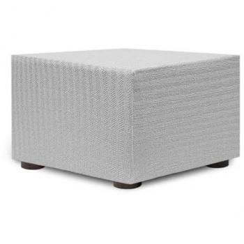 Funda Puff Bielástica Jaz - Funda para puf Eysa Jaz Blanco 100 x 65 x 100 cm, EYSA Funda de sofá puf premium jaz 40*40 c/0, Eysa Funda para p