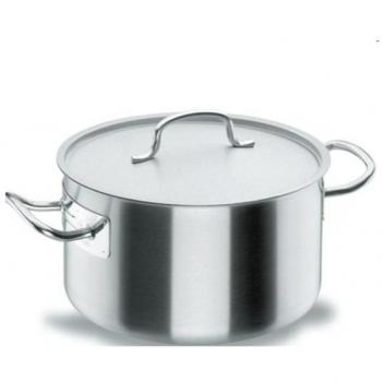 Chef Cacerola Inoxidable 28 cm con Tapa y Gran Capacidad 6,7 L