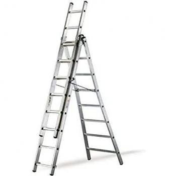 Escalera Aluminio Industrial Pronor 3 Tramos,12+12+12 Peldaños