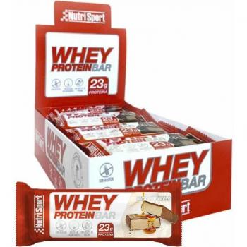 Nutri-Sport Whey Proteinbar Nata Caramelo Sin Gluten 12x70g Barrita Proteica Alto Contenido Proteico