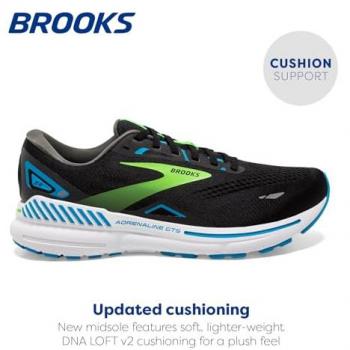 Brooks Adrenaline GTS 23 Wide Men's Running Shoes - Size 46 Black Blue Green