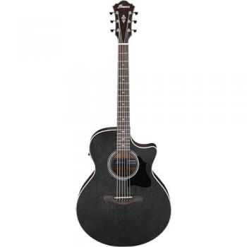 Ibanez AE140WKH Grand Auditorium Acoustic-Electric Guitar - Weathered Black Finish