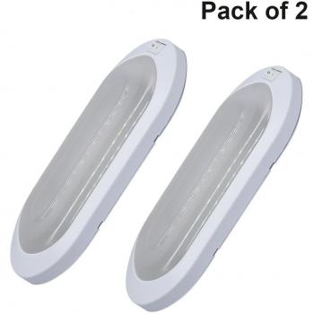 Facon - Luces LED, 12 V, brillante luz interior, cúpula, 6 W, 470 lm, con interruptor de encendido/apagado