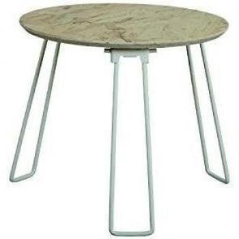 Mesa auxiliar Osb tamaño: 36 cm H x 40 cm de diámetro, color