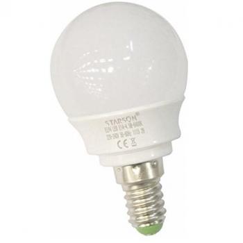 Starson Bombilla Esférica Led Profesional 6400k E14, 3 W, Blanco
