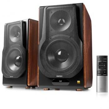 Edifier S3000MKII - Altavoces Activos de Estantería 2.0, 256W RMS, Bluetooth y WiFi, Sonido Hi-Fi con DSP, Marrón