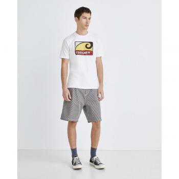 Carhartt WIP Men's Casual Bermuda Shorts - Black, Size XS Dark Navy/Wax Rinsed Fabric