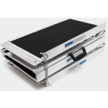 Rampa Doble Plegable de Aluminio para Silla de Ruedas 122cm 270kg - Acceso Portátil para Vehículos
