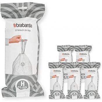 Bolsas de Basura Brabantia PerfectFit H 50-60 Litros - Paquete de 120 Bolsas