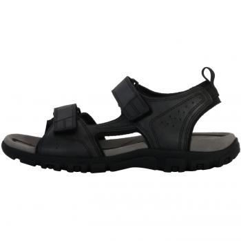 Sandalias de Hombre GEOX U4524B 000ME UOMO SANDAL STRADA C9999 BLACK, color negro, diseño cómodo y transpirable, suela antideslizante, material sintético de alta calidad