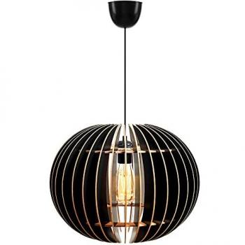 Lámpara de techo 70 cm negro tipo E27 Max 45-60 W Wellhome Diseño especial Gran esfera Colgante WH1103