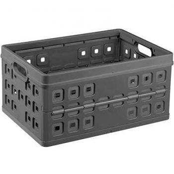 Caja Plegable Square 46 Litros Antracita con Asas y Capacidad de Carga de 27 kg