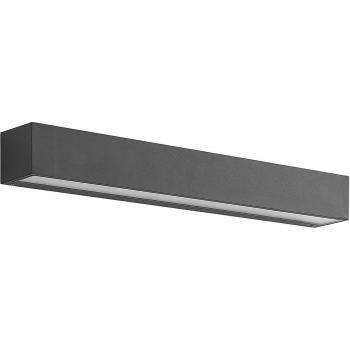 Aplique para exterior LED Lucande Lengo, 50 cm, gris grafito, 1 luz, moderno, hecho de aluminio