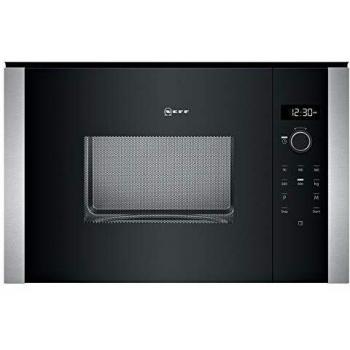 Microondas empotrable monofunción N 50 HLAWD23N0, 20 litros, 800 Watt, color negro y acero inoxidable