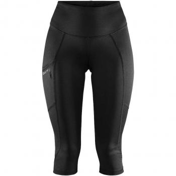 Craft ADV Essence Capri Tights Pantalones para Correr, Mujer, Negro, Extra-Small