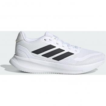 Zapatillas Adidas Runfalcon 5 Blancas para Hombre, con diseño ligero, parte superior de malla transpirable, plantilla acolchada, suela de goma para tracción y amortiguación Cloudfoam
