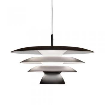 Plafón Colgante Moderno DaVinci 50cm Negro Plano 1x E27
