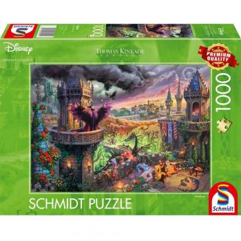 Rompecabezas Disney de La Bella Durmiente - Thomas Kinkade Studios - Colección Sueños de Disney - Maléfica - para multicolor