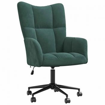 Silla relax de terciopelo verde oscuro
