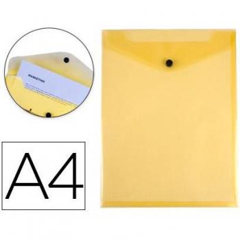 Carpeta Liderpapel Dossier Broche Polipropileno A4 Vertical Amarilla Transparente