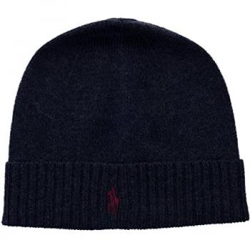 Polo Ralph Lauren Embroidered Logo Wool Beanie - Dark Grey, Gray Male, Size: ONE SIZE