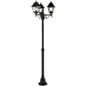 PAPILLON 8193050 Jardin Extensible con Columna 3 Faroles 2 Metros Negro
