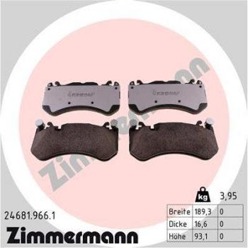Pastillas de freno ZIMMERMANN 24681.966.1