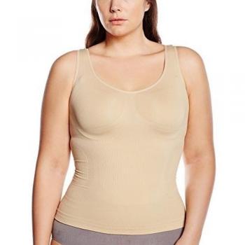 zizzi Z94860E-Camiseta moldeadora Mujer    Beige