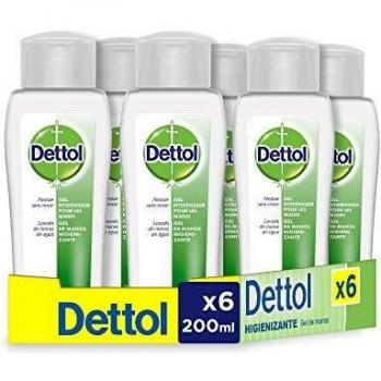 Dettol Gel hidroalcoholico higienizante de manos - 200 ml x 6