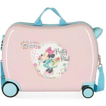 Maleta Infantil Minnie Florals con 2 Ruedas Multidireccionales y Capacidad de 34L - Correpasillos Rígida