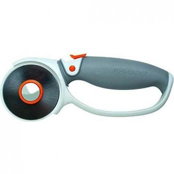 Fiskars Cúter rotatorio, Revestimiento de titanio, Ø 60 mm, para diestros y zurdos, Naranja/Blanco/Gris, 1004753