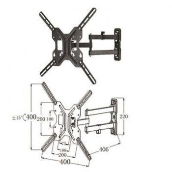 Soporte TV articulado de Pared hasta 42'' vesa 400x400 PHBA3203A8 Phoenix