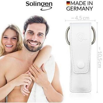 marQus set de manicura de 3 piezas de Solingen Alemania - Lima, tijeras y pinza de acero, ideal para viaje, estupendo como regalo para mujer y hombre, color blanco