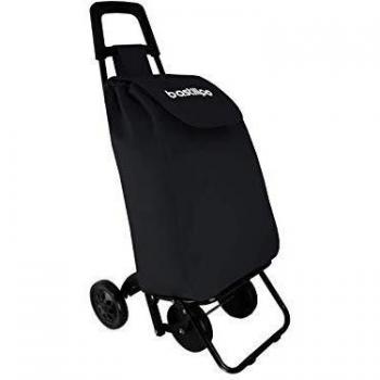 Bastilipo - Denis Negro - Carro de la Compra de Cuatro Ruedas Plegable de 37 litros de Capacidad - Color Negro