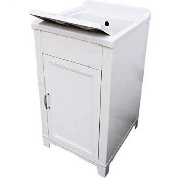 Lavatoio de Resina Blanco con Mueble y Asse Lava Panni 45x50 cm