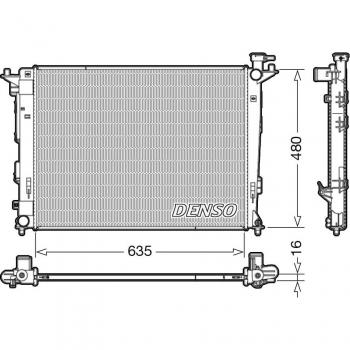 Radiador DENSO DRM41006 para Refrigeración del Motor