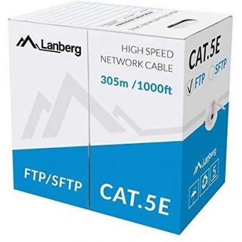 Lanberg Kabel INSTALACYJNY FTP, Kat. 5E, DRUT CU, 305M, SZARY
