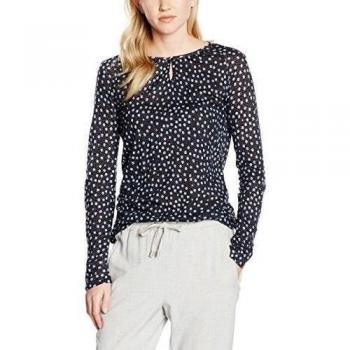 TAIFUN Metropolitan Night, Camiseta de Manga Larga para Mujer, Blau