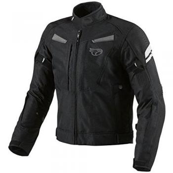 JET Chaqueta Moto Hombre Impermeable Textil con Armadura Multi Funcional Negro