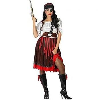 Atosa disfraz pirata mujer adulto rojo XS