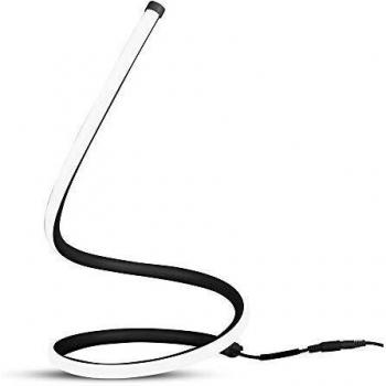 Lámpara de Mesa LED Moderna Espiral 17W Color Negro Calido 3000K con Interruptor