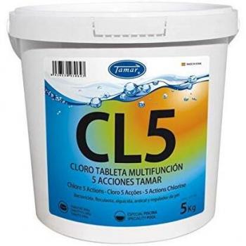 Tamar Cloro 5 Acciones, Tabletas Multifuncion de 200 grs, 5 Kilos