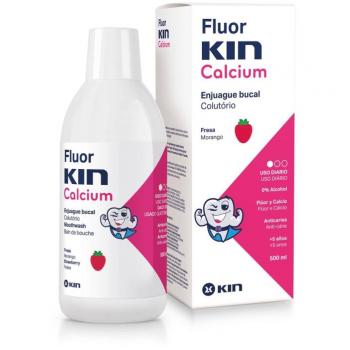 Enjuague bucal Fluor Calcio Fresa 500 ml