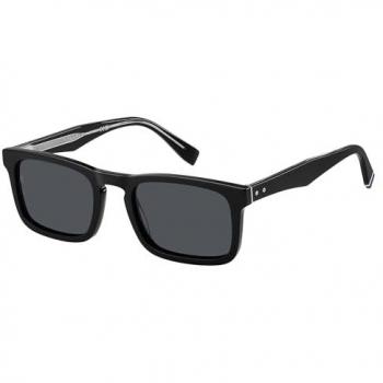 Tommy Hilfiger Men's Stylish Rectangular Sunglasses TH 2068/S Black 54MM